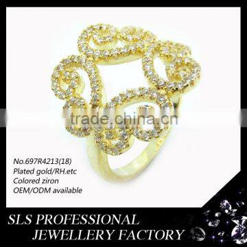 SLS brand gold plated jewelry Dubai gold jewelry,charming wedding rings for ladies