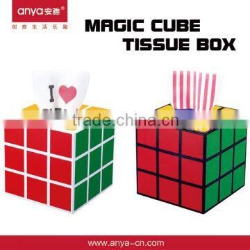 D640 magic cube paper napkin holder facial tissue box design tissue box holder