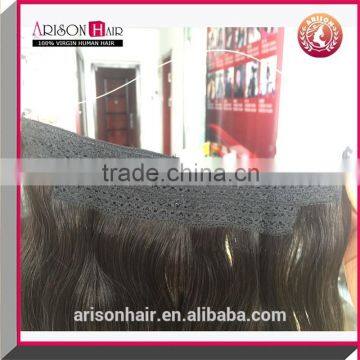 Human Hair Extension Halo Hair Extension 8A Brazilian Unprocessed Virgin Hair Flip in Hair Extension photo-5