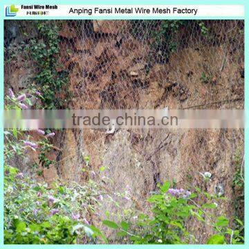 Hexagonal retaining wall wire netting/ fly wire netting/rock fall protection Hexagonal Rockfall Wire Netting