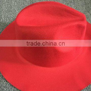 Wholesale Promotional Gift Star Style Wide Brim Wool Felt Fedora Sun Cap