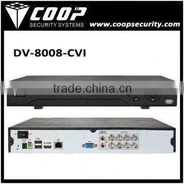 Remote Viewing Network HCVR 4TB VMS DMSS HD-CVI DVR 1080P 8CH DVR for CVI Camera