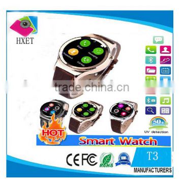 Smart Watch T3 Smartwatch for android phone Mp3/Mp4 Player Camera UV Detection smart watches for android phones