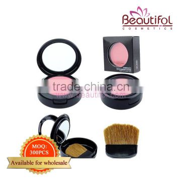 Factory wholesale cosmetics blush palette with single blush compact