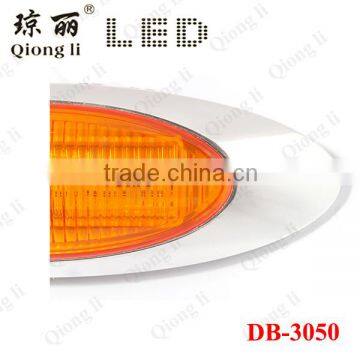 NEW PC Lens Chrome Housing Super Bright Oval Amber Super Bright LED Side Light