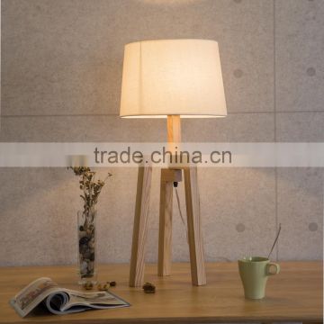 Tripod Adjustable Lamp Set Floor Lamp and Table Lamp Classic Home Lamps with Wooden Stand