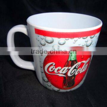 Plastic melamine mug cups with one handle