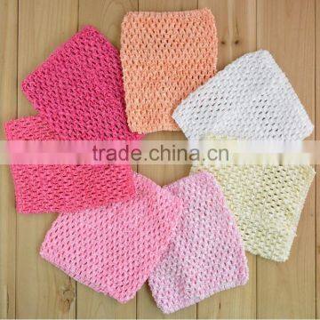 6 inch Baby Girl Elastic Rayon Waffle Headwears Crochet Chest Wrap