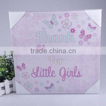 artificial pink theme girls room decoration canvas printing