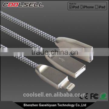 MFi Certified Cable Nylon Complex Braided Zinc Alloy 8pin USB Cable for Apple With MFi Approval for IPhone7/7plus photo-4