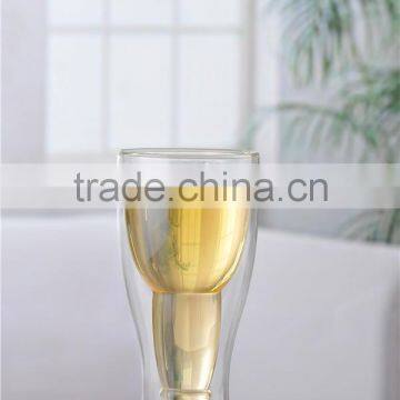 Transparent Borosilicate Double Wall Beer Glass Cup