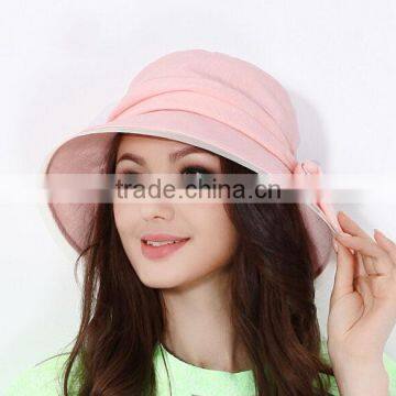 Factory Wholesale Summer Sun Hat Fashion Women Beret With Bowknot Design