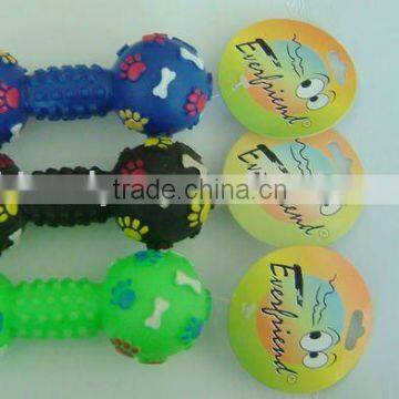 pet toys-Dumbbell with bone print