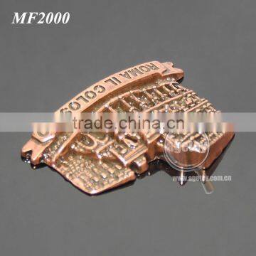 3D Italy The Roman Colosseum Souvenirs Fridge Magnet Rose Copper Roma Il Colosseo Metal Customization Magnet photo-4