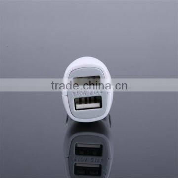 First rate OEM 5V 1A duckbilled portable dual port usb car charger for iphone 5 samsung smartphone