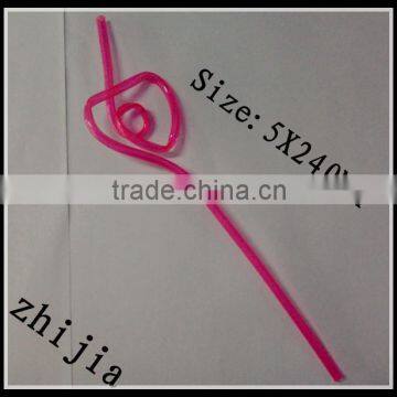 5X240MM PVC art drinking straw for party