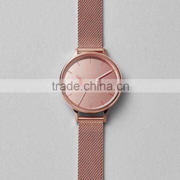 Cool deisgn mirrorc dial stainless steel mesh strap watch ladies