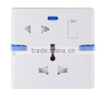HE8956SL switch multi sockect with 2 pin socket & 1gang with neon