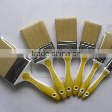 high quality natrual bristle flat paint brush with rubber handle