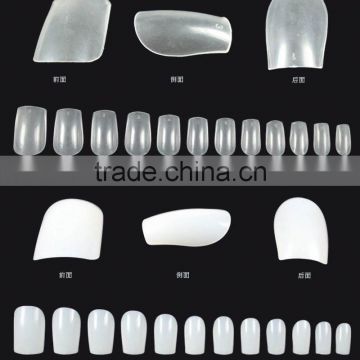 100 pc full cover nail tips with white,,natural color, artificial nails