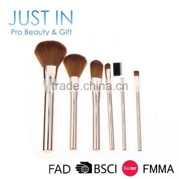 6Pcs/Set Golden Color Aluminum Good Make Up Brush Set