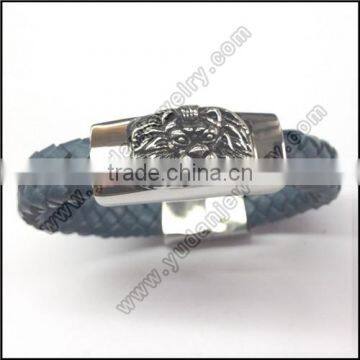 New product 2016 lion head leather bracelet