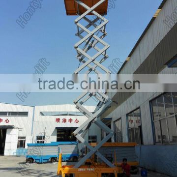 Safe scissor lift elevated work platform