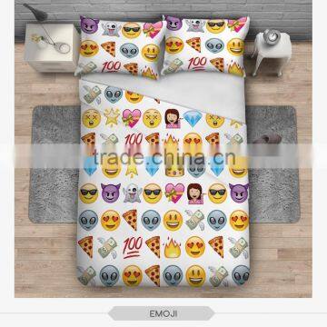 Fashion Color Emoji 3D Print Bedding Sets Soft Home Textile Four Season Collection Colorful Print Funny Animal Children Printing photo-3