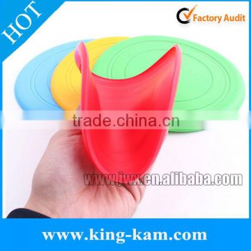 Top Quality Eco-Friendly Silicone Pet Frisbee rubber plastic frisbee