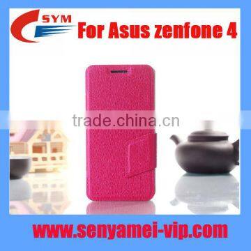 Factory direct pirce cover for asus zenfone 4 case leather ,for zenfone4 stand case