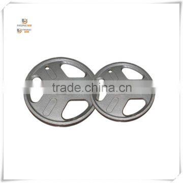 hot sale tri-handle rubber olympic weight plate