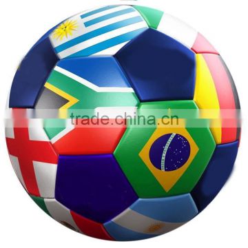 Top Quality Brazil Flag Design PVC Official Soccer Ball for Training and Matches