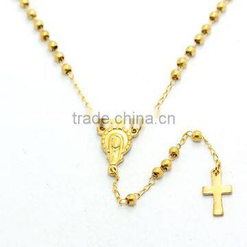 necklace bead necklace christian necklace mini virgin mary stainless steel chain souvenirs rosary parts 3MM bead