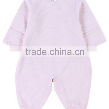 New Infant Design Soft Cotton Pink Plain Baby Sleepwear Baby Winter Romper photo-2