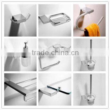 OEM factory supplier Home and hotel wall mounted brass chromed price bathroom set bathroom accessory