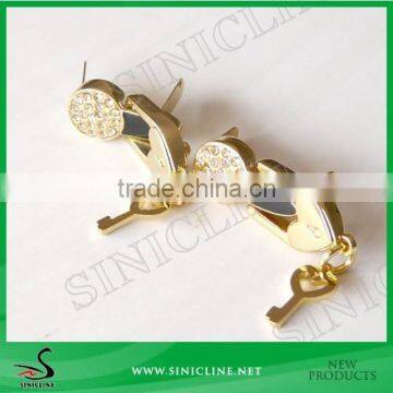 Sinicline OEM Baggage Metal Tag with Key Decoration