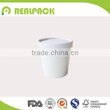 High quality white plain soup cup lid in paper