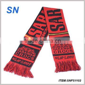 wholesale custom 100% acrylic football scarves