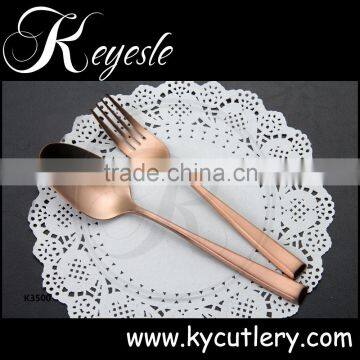 Copper Cutlery,stainless Gold Plated Flatware Quality Cutlery Set photo-4