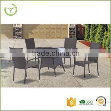 HL-5S-15006 5pcs Poly rattan dinging set
