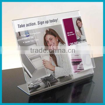 L shaped Acrylic Promotion Holder,Acrylic Sign Holder,,Acrylic POS Display Stand