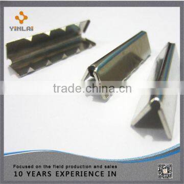 Metal tape end,garment flat clip,Iron quality custom made plating colors