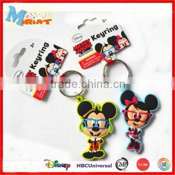 Promotional gifts famous brand rubber charm figure keychain