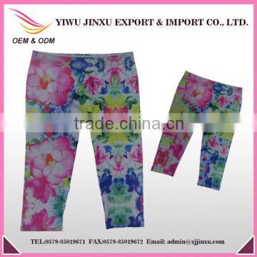 Lovely Organic Baby Leggings Flower Printing Leggings For Baby Girls