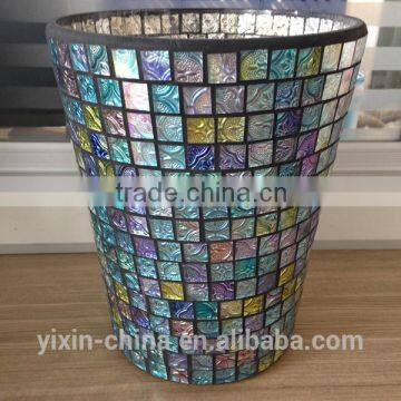 mosaic glass bathroom set decorative dustbin