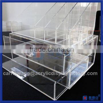 Yageli Hot sale!! clear acrylic cube makeup drawer with custom handle choice