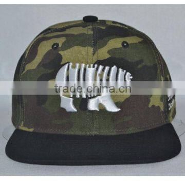 green camouflage custom quality snapback caps