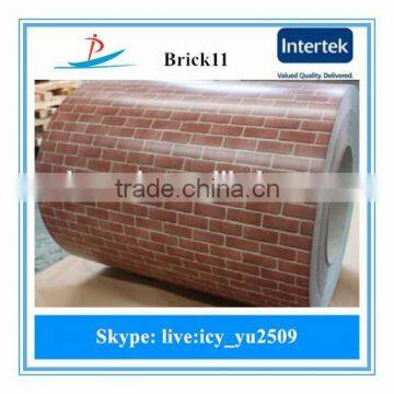 BRICK11/pre-painted brick grain design ppgi color coated steel coils/painted ppgi/brick grain ppgi/ppgi made in China