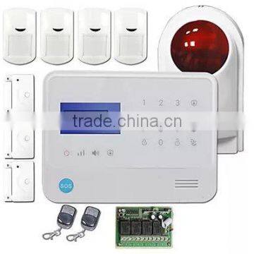 Wireless alarm system package compatible with outdoor siren,App controlled GSM alarm system family safety