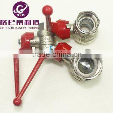 GLD 5PCS/LOT Hot Sale 1/4" Double Male Ball Valve External Thread ,brass Ball Valve ,copper Valve , photo-5